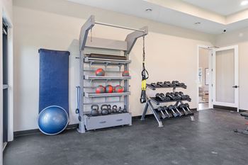 Fitness center with cardio & strength equipment